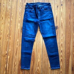 American Eagle Outfitters Women's Dark Blue Skinny Jeans